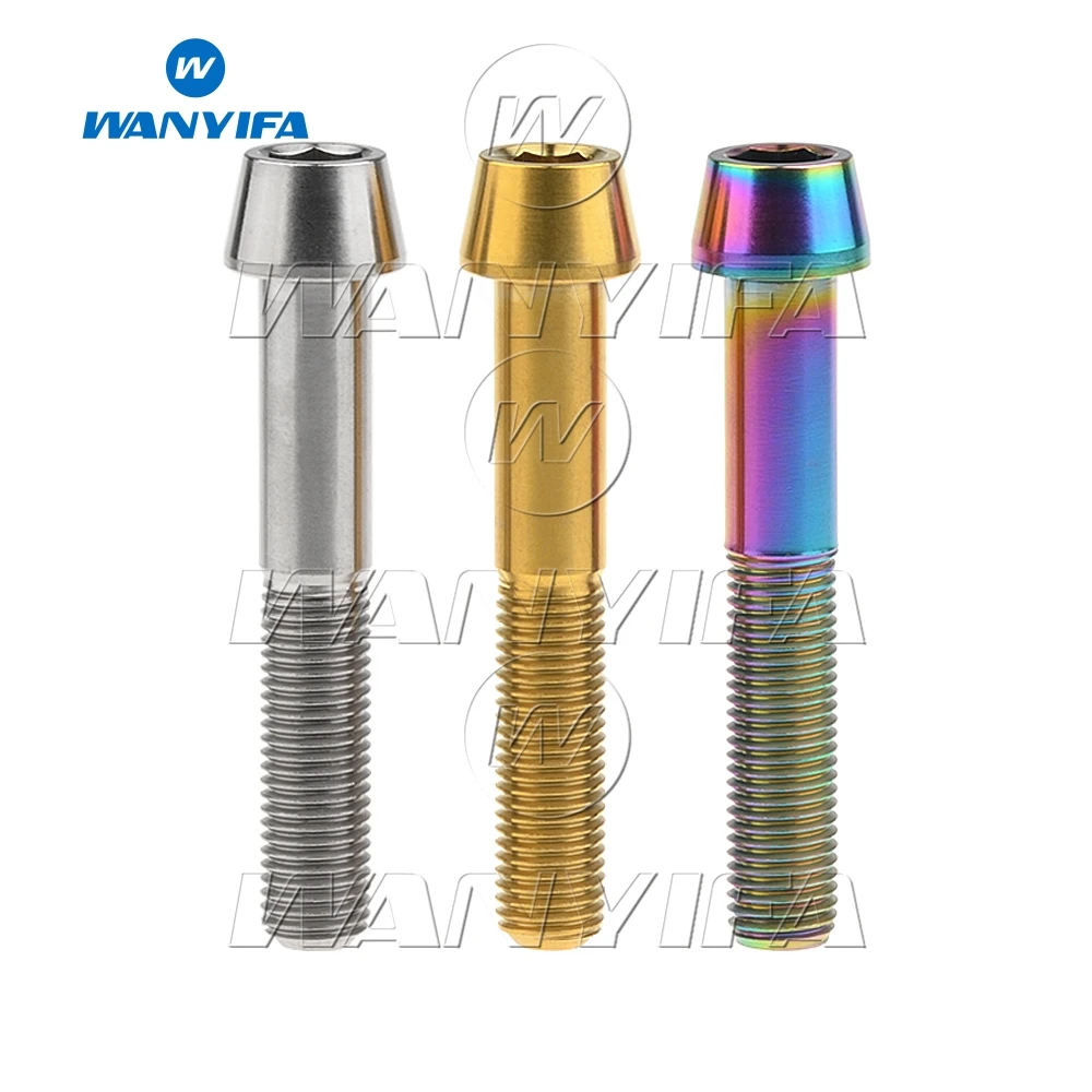 

Wanyifa Titanium Ti Bolts DIN912 Standard M10x 55 60 70 80 85 100mm Tapered Head Bolt for Suzuki Kawasaki Ducati Motorcycle Car