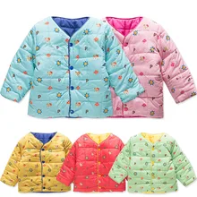 Розничная 1-4years куртка вниз, как хлопок-мягкие детские дети младенцы одежда весна осень осень зима