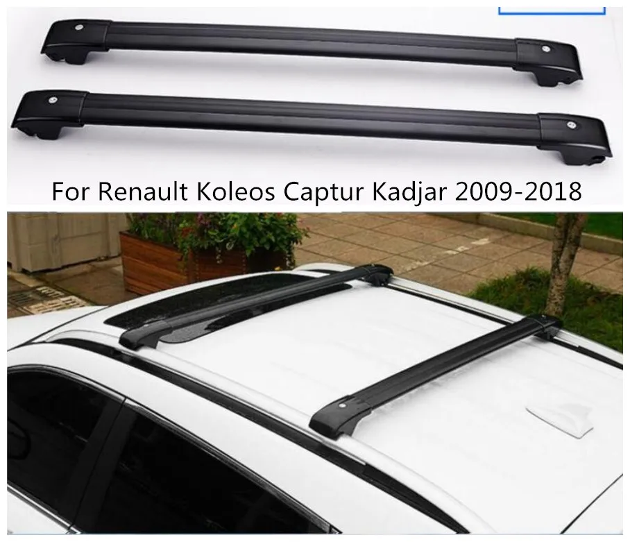 عالية الجودة سيارة من سبيكة الألومنيوم أرفف لسقف السيارة رف أمتعة صالح لرينو كوليوس Captur Kadjar 2009-2018 بواسطة EMS عالية الجودة سيارة من سبيكة الألومنيوم أرفف لسقف السيارة رف أمتعة صالح لرينو كوليوس Captur Kadjar 2009-2018 بواسطة EMS