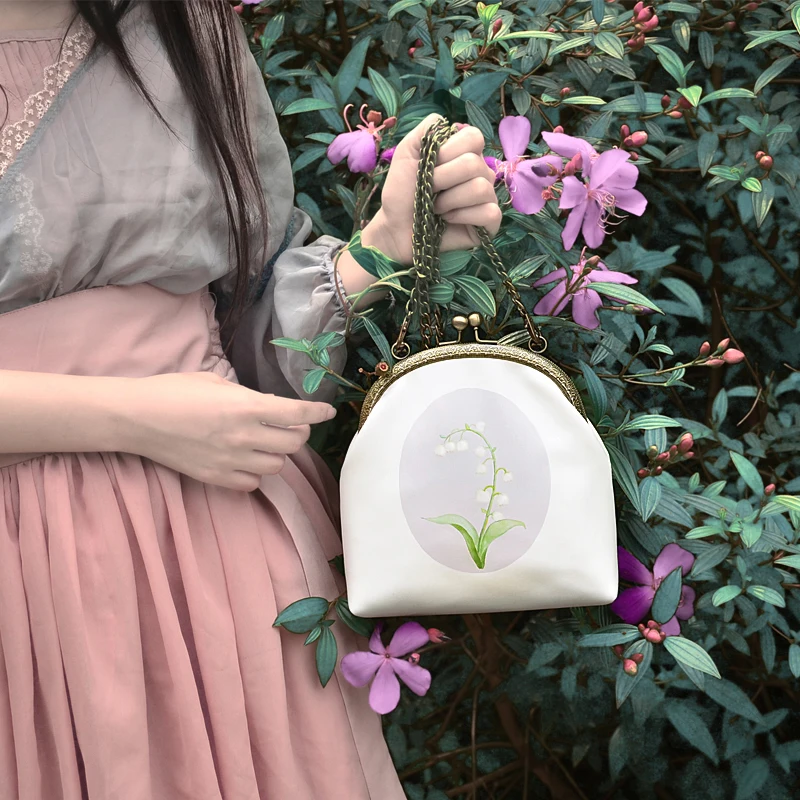 

Princess sweet lolita bag Original Satchel Temperament bell orchid soft sister slanting shell wrapping shoulder bag CC079