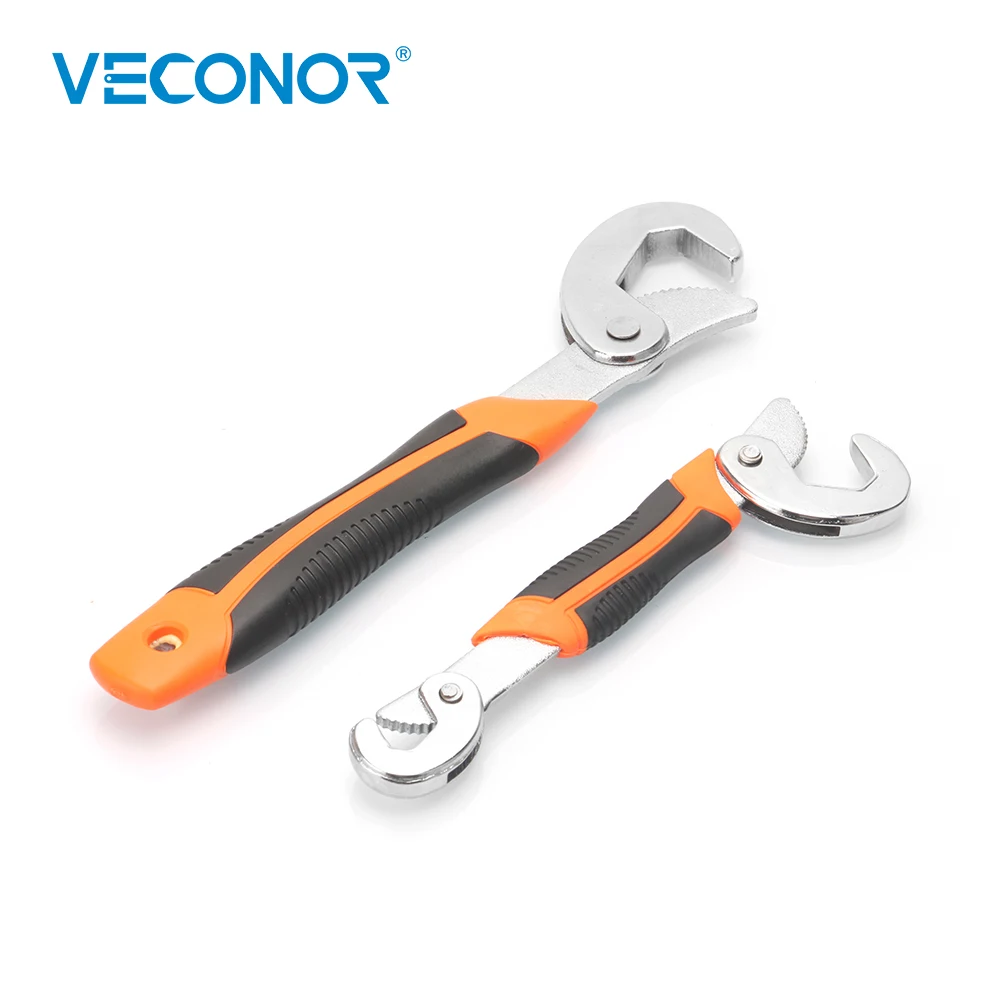 

VECONOR 2 Pieces Quick Snap Grip Pipe Wrench Set Multi Universal Socket Wrench Adjustable Spanner Kit of 2PCS Repair Hand Tools