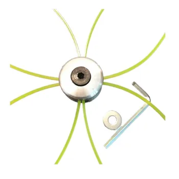 

Universal Garden Trimmer Head Aluminium Alloy Trimmer Head String Set for Gasoline Grass Brush Cutter With 4 Line Brush