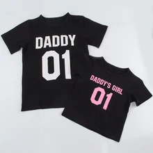 Новая летняя Одинаковая одежда, Одинаковая одежда для всей семьи, Одинаковая одежда для папы и дочки, 01, футболки для папы и девочки