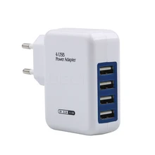 Kebidu, портативный usb-хаб, 4 порта, адаптер питания, настенное, домашнее, дорожное зарядное устройство, 4 порта, для умного мобильного телефона, ЕС, вилка для путешествий