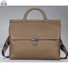 Men’s Bags Genuine Leather Handbags Casual Handbag Briefcases Natural Cowhide Shoulder Bag Male Business Laptop Messenger Bag