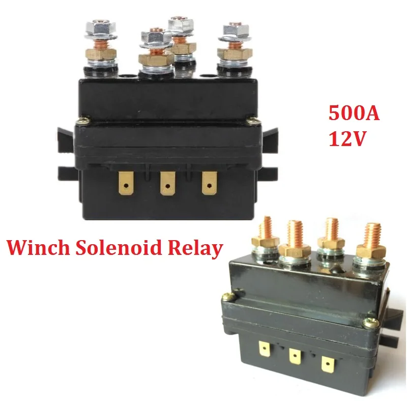 12V Winch Solenoid Relay Controller 500A DC Switch 4WD 4x4 ... warn atv wiring diagram 
