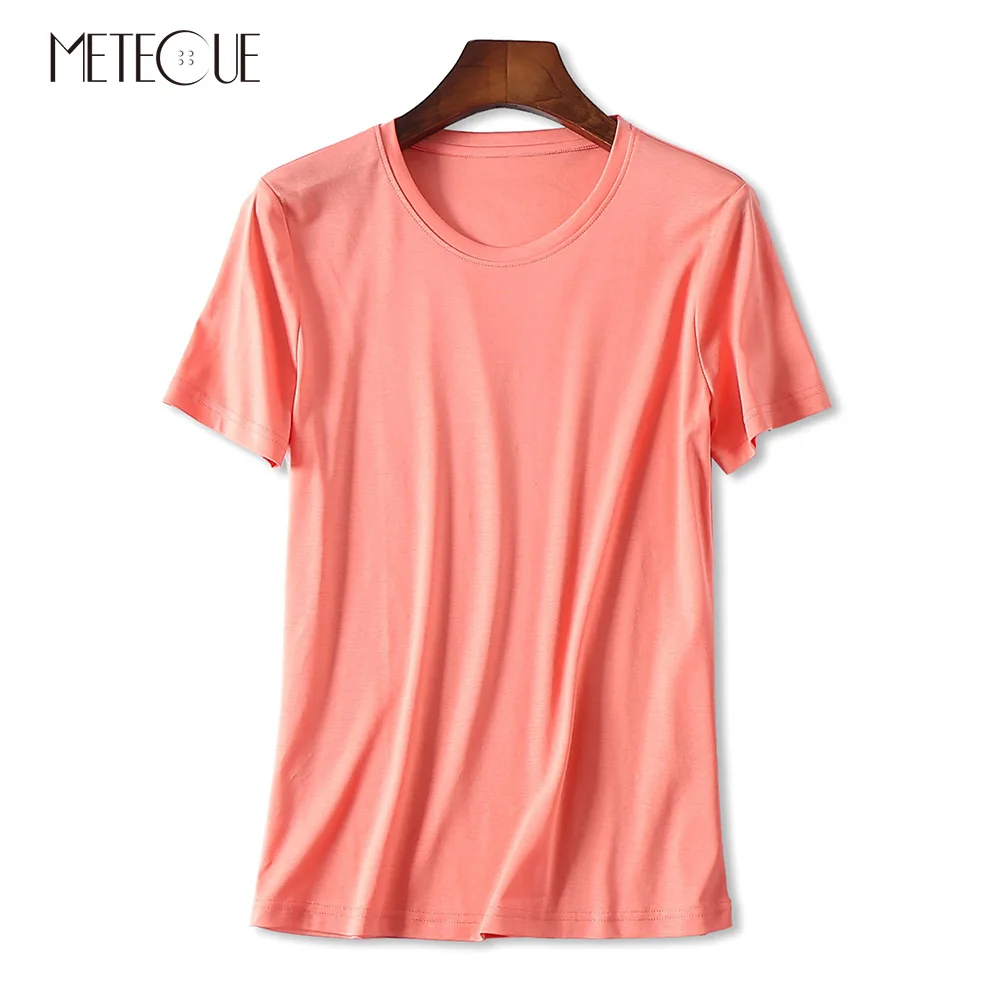 Beste Casual 100% dubbelzijdig Gemerceriseerde Katoenen T shirts Vrouwen t shirt Korte O Hals Met Korte Mouwen Slanke T shirt Vrouwen tops Zomer 2018