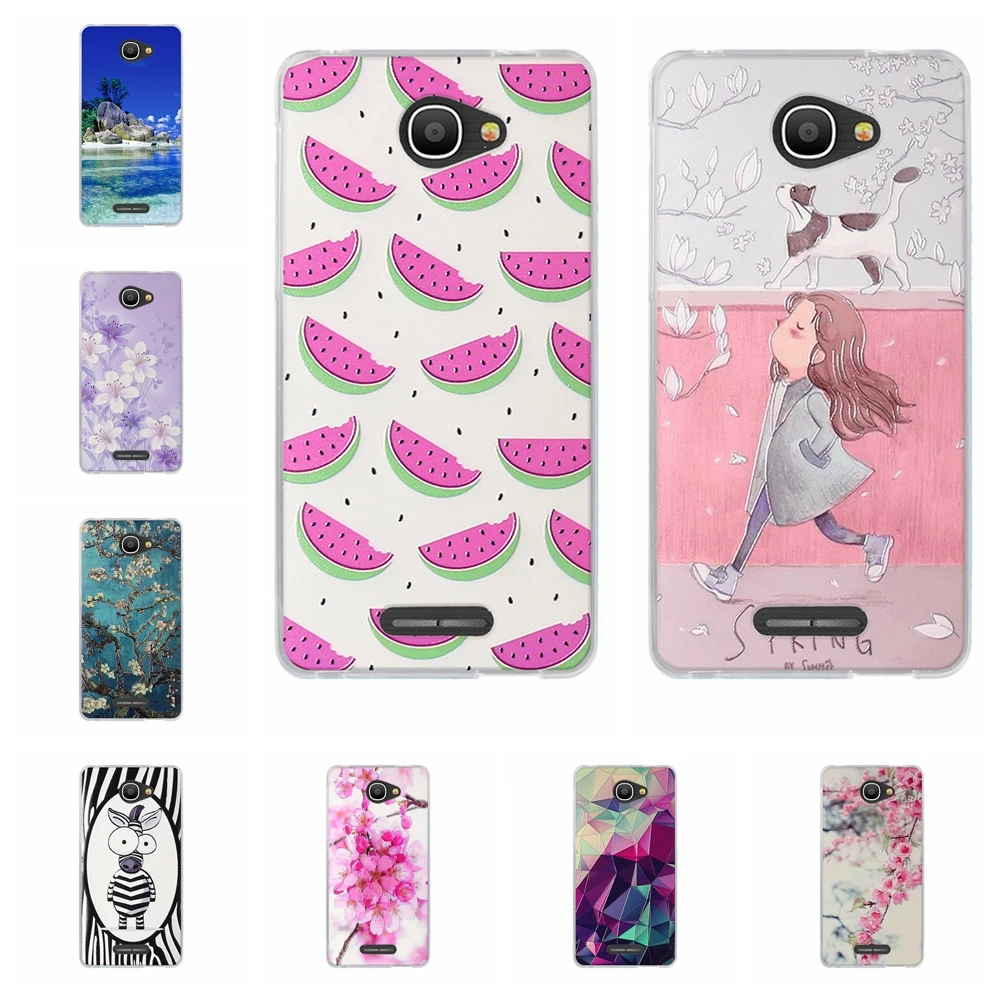 

Case For Alcatel Pop 4s OT5095 5.5 inch Protection 3D Relief Print Cover Back Soft TPU Cases For Alcatel Pop 4s Cover Shells Bag
