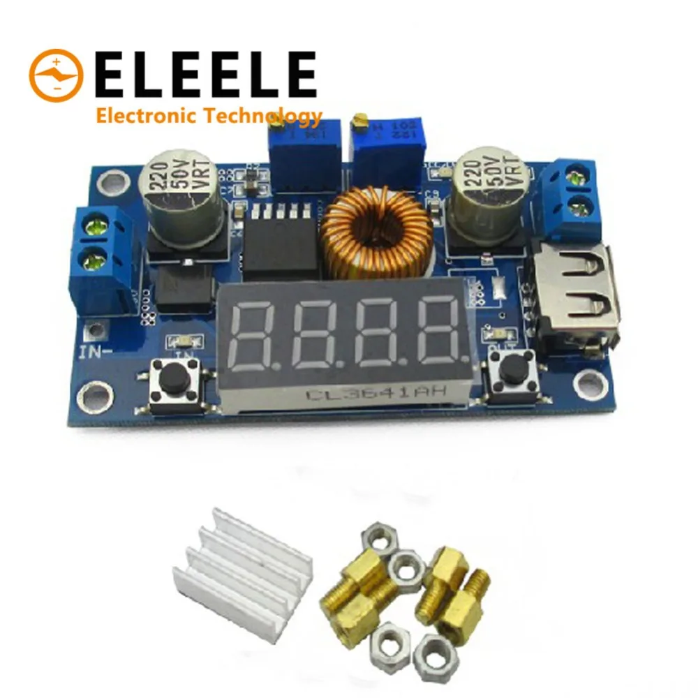 

DC-DC 5A Digital LED Drive Lithum Battery Charger Module CC/CV USB Step Down Buck Converter With Voltmeter Ammeter PN33