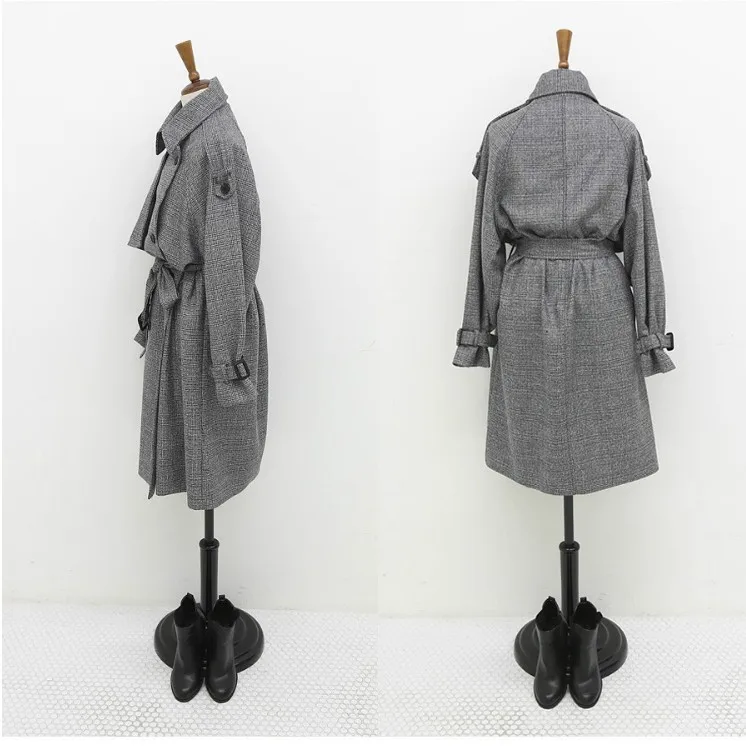 Осень, новое Брендовое модное женское классическое двубортное пальто, водонепроницаемый плащ, деловая верхняя одежда