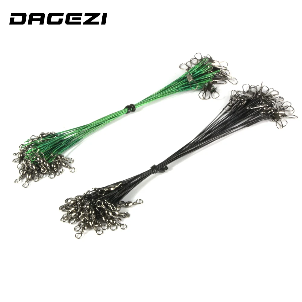 DAGEZI 30 قطعة/الوحدة خيط صنارة الصيد أسلاك الفولاذ زعيم صندوق معالجة الصيد معدات صيد الأسماك اكسسوارات موصل النحاس قطب