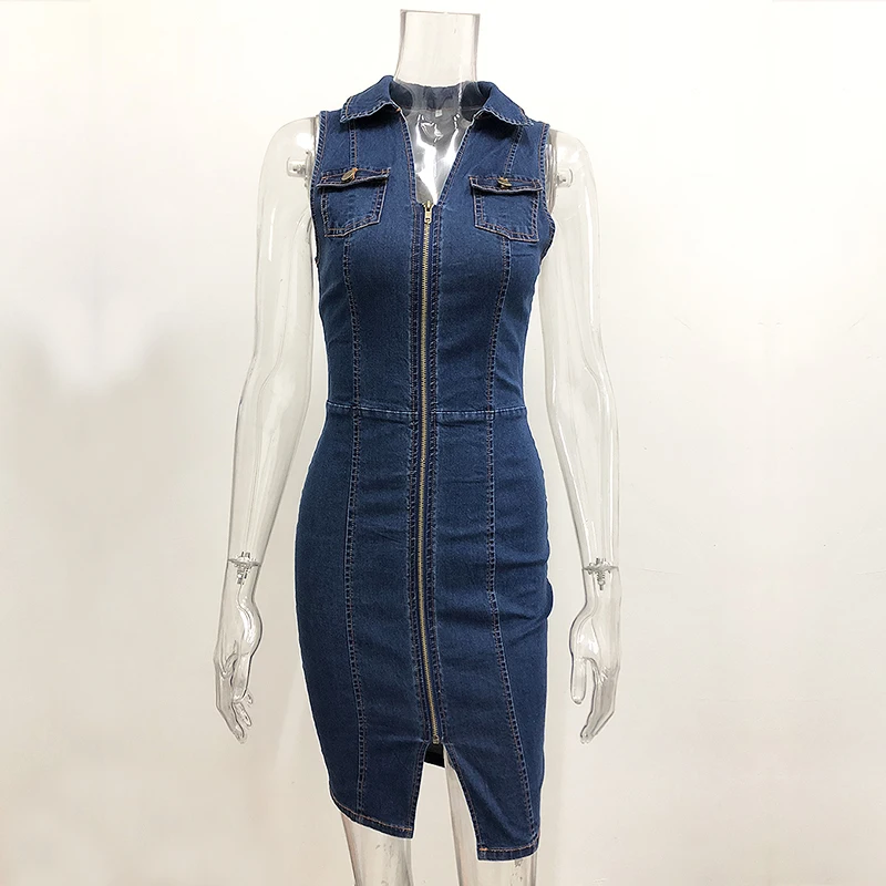 Colysmo Blue Denim Dress Sexy Plus Size Summer Dress Women Vestido Jeans Dress Bodycon Mini Ladies Dresses Vestidos Streetwear