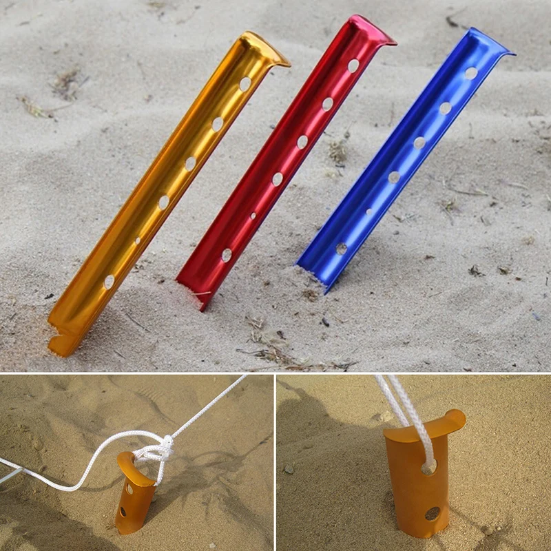 

1pc 11.8 inch Length Camping Hiking Outdoor Tent Snow Loose Sand Peg Stakes