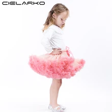 Cielarko/юбки для девочек Детская Пышная юбка-американка Необычные для маленьких девочек Одежда для танцев, пачка сплошного Цвет Детское пальто Тюль Юбка для балета