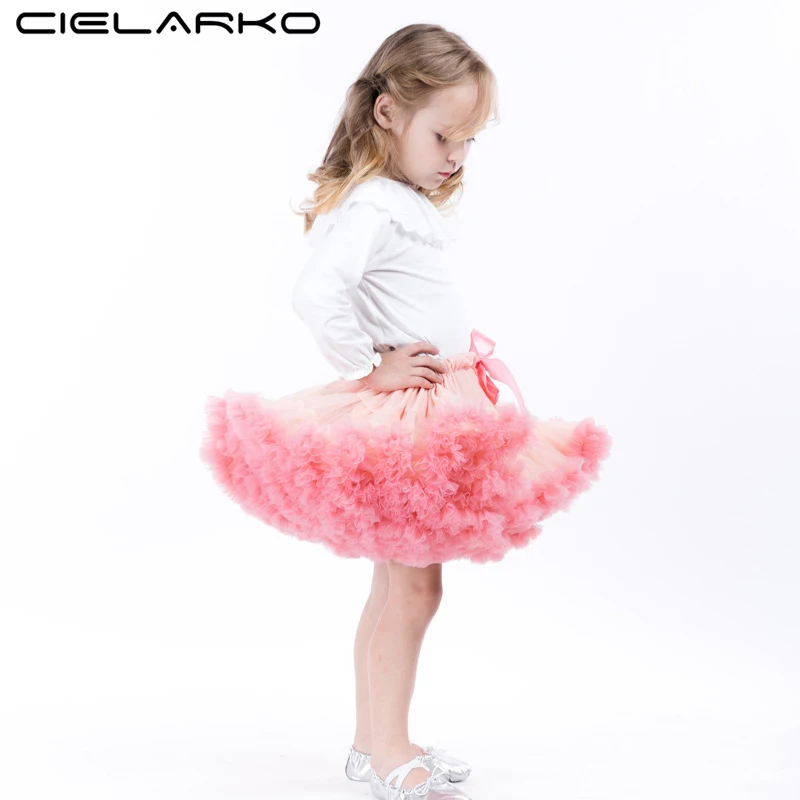Cielarko/юбки для девочек воздушная детская юбочка модная одежда танцев маленьких