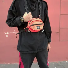 Тактическая круглая нагрудная сумка, мужская, регулируемая, посылка, хип-хоп стиль, уличная, функциональная, сумка на плечо, для путешествий, телефона, поясная сумка