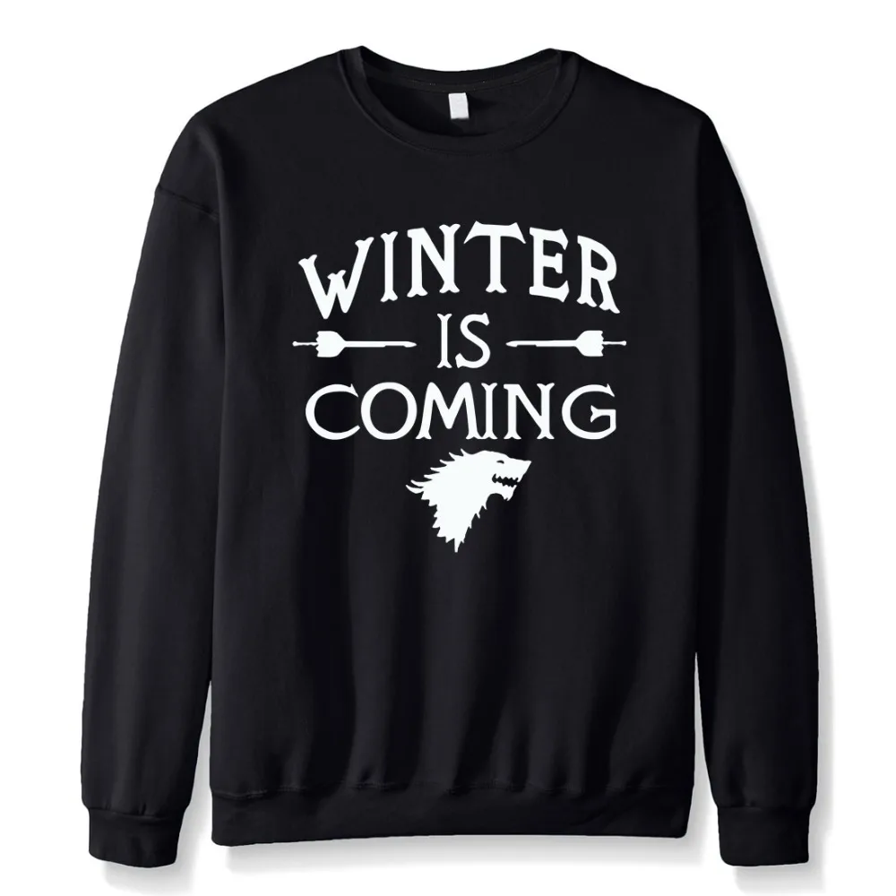 

2019 winter is coming Game of thrones hoodies brand clothing streetwearhip-hop sweatshirt man hip hop harajuku men new arrival