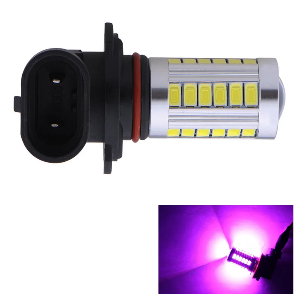 

1x Car Auto 33 SMD Projector H10 9145 LED Fog Light 9140 Bulbs Driving Lamp PY20D 12V 33SMD Pink Purple Back Up Lamp