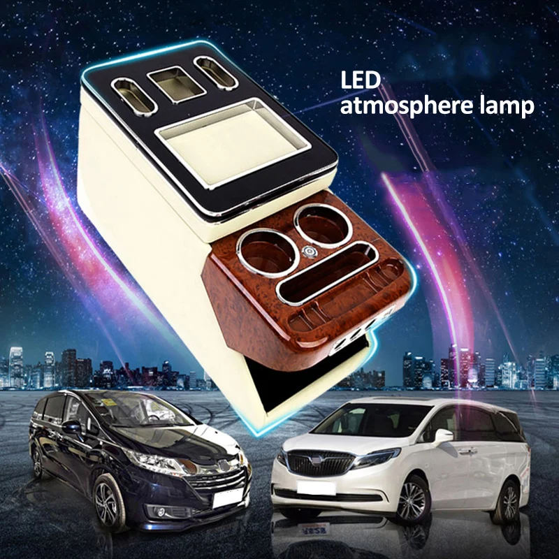 

SHITURUI Car Armrest Box Central Store Content Storage Box For Honda Odyssey 2015 2016 2017 Universal Auto Styling Accessories