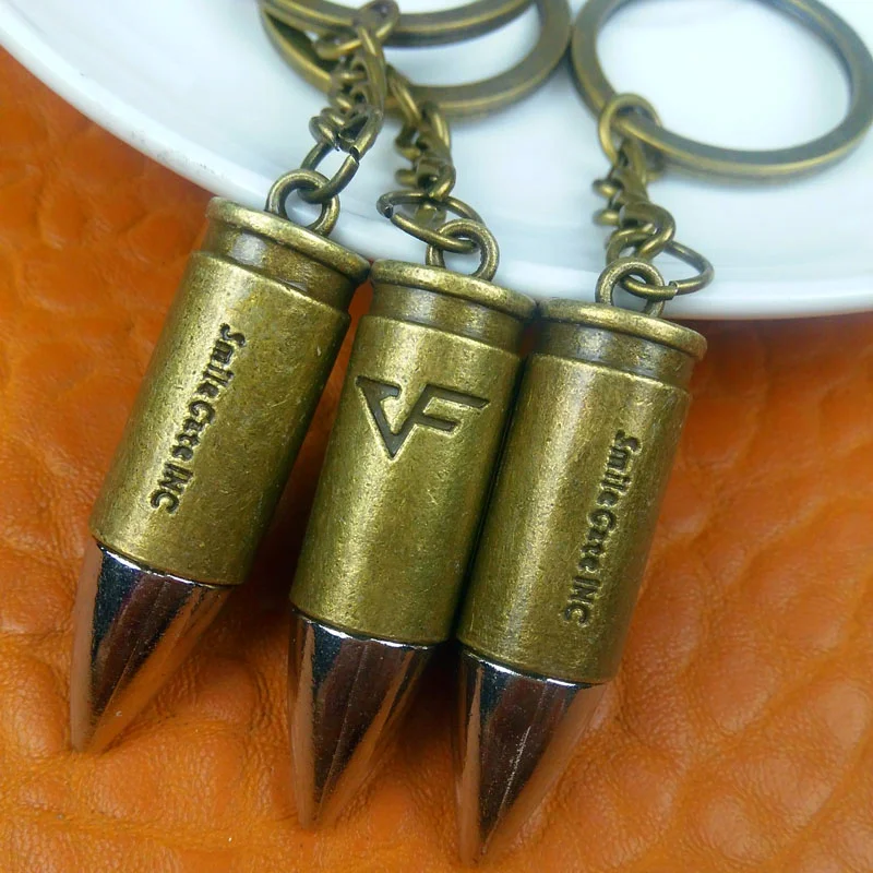 

10 PCS Simulation Bullet Shells Keychain chaveiro Retro Liberation Army Souvenirs Car Key Chain Female Bag Pendants Gifts Wholes