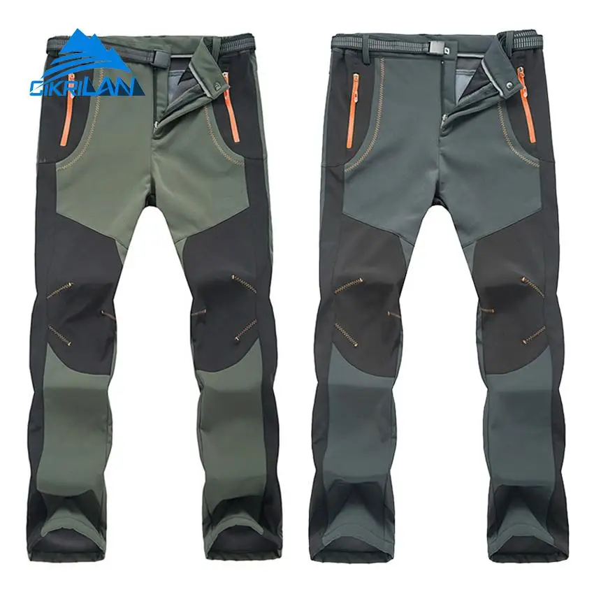Mens Pants,Outdoor Windproof Water Resistant Softshell Fleece Ski