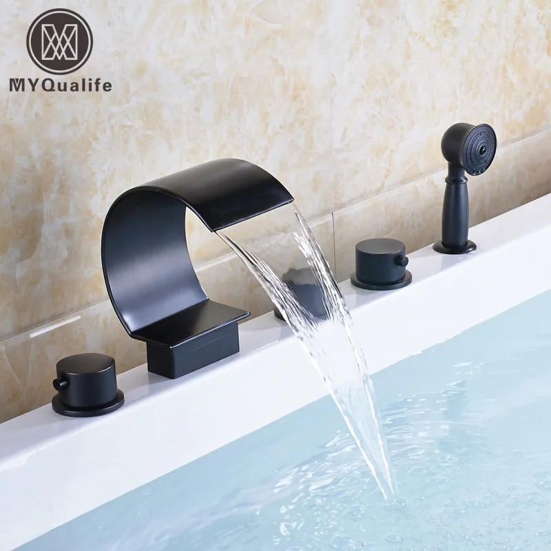 5 шт. смеситель для ванны Водопад с 3 ручками|faucet set|bathtub faucetstub faucet set |