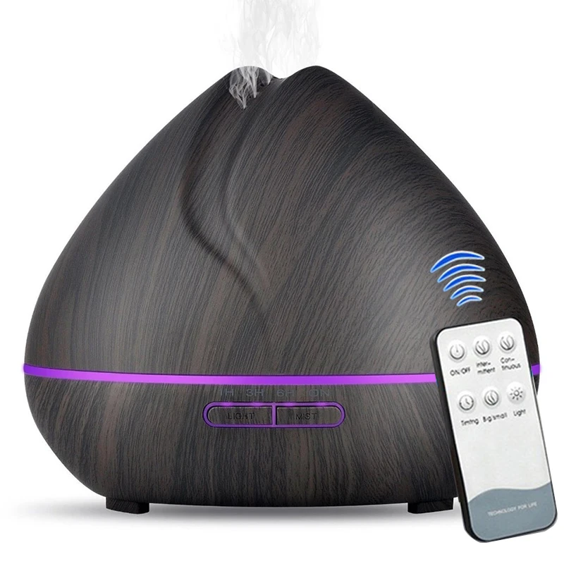 

500ML Aromatherapy Essential Oil Aroma Diffuser With Remote Control Aromatherapy Diffuser Ultrasonic Air Humidifier For Home
