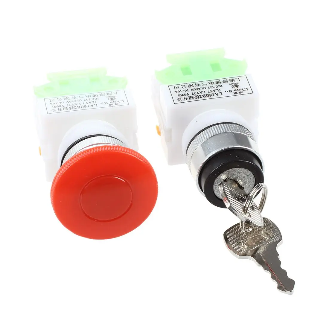 

Key Lock on/off Switch Red Mushroom Push Button Station