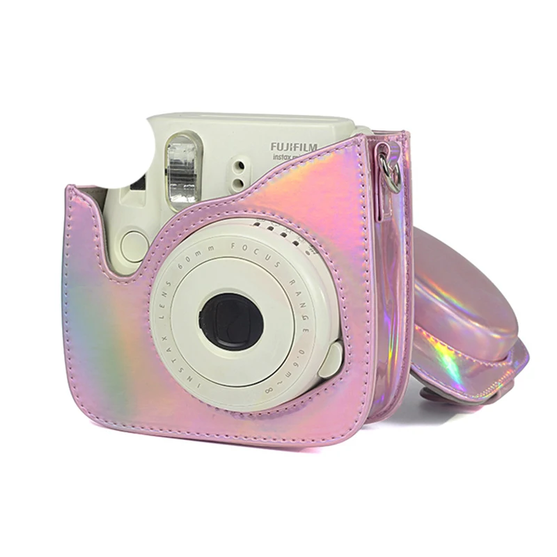 Для Fujifilm Instax Mini 9 Mini 8 камера из искусственной кожи Модная блестящая розовая Серебристая сумка для переноски Instax+ 96 альбом с карманами