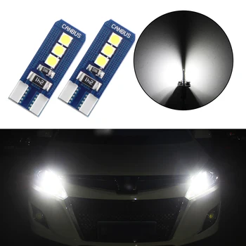 

2x T10 LED 194 168 W5W Bright Double No Error Canbus 6 SMD 5050 LED Car Interior Bulbs Light Parking Width Lamps Warm White