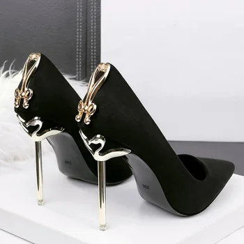 Gold Back High Heel Pumps That Ankh Life Womens Shoes