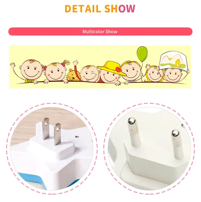 LED Star Night Light EUUS Plug Smart Light Sensor Wall Night Lamp For Baby Room Kids Bedroom Home Decoration Energy Saving 110-220V (11)