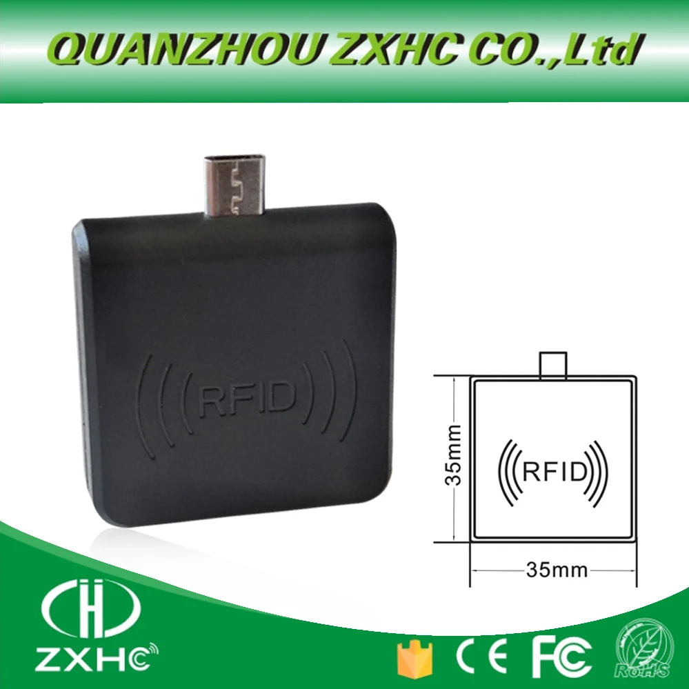 

Portable 13.56 MHz F08/MF S50 RFID Reader Android Mirco USB For Smart Phone Keypad Emulation