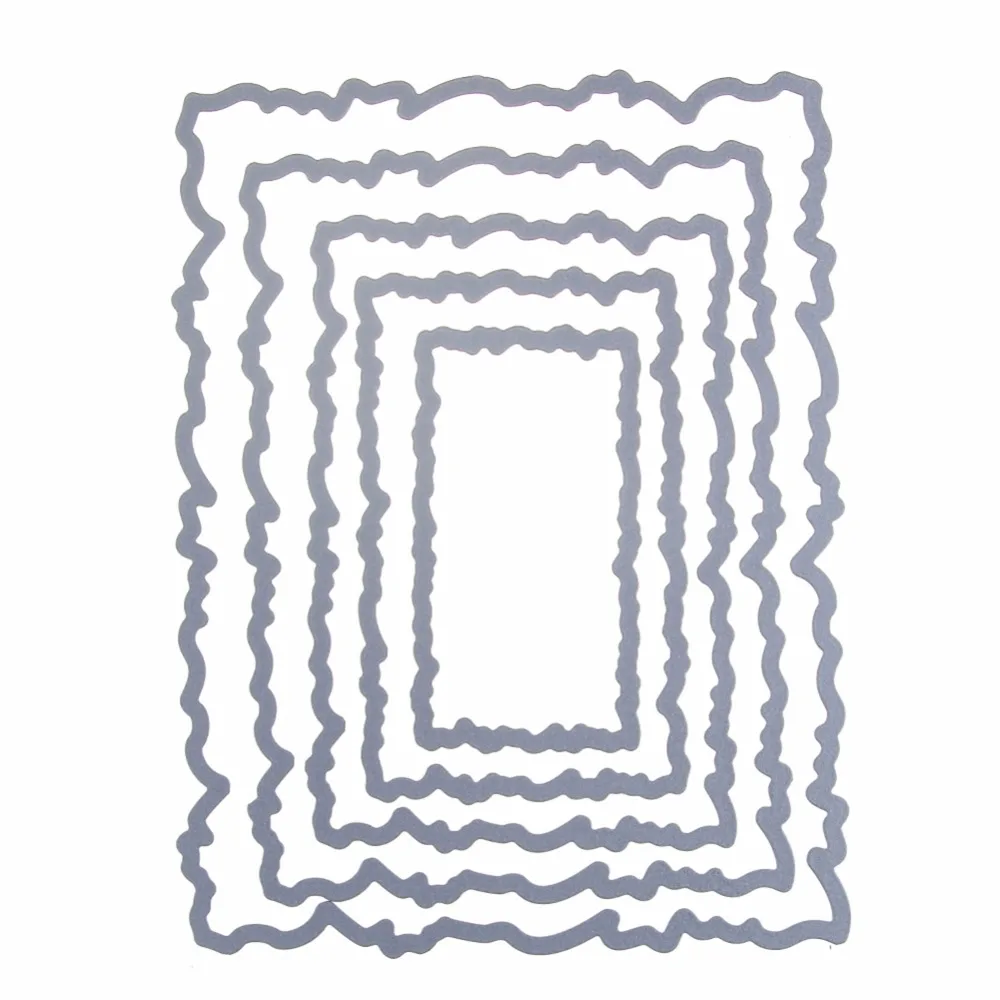  125*95m Rectangle Frame Metal Cutting Die Scrapbooking Embossing Stencil Card Cut Dies For DIY Invi - 4000002579058