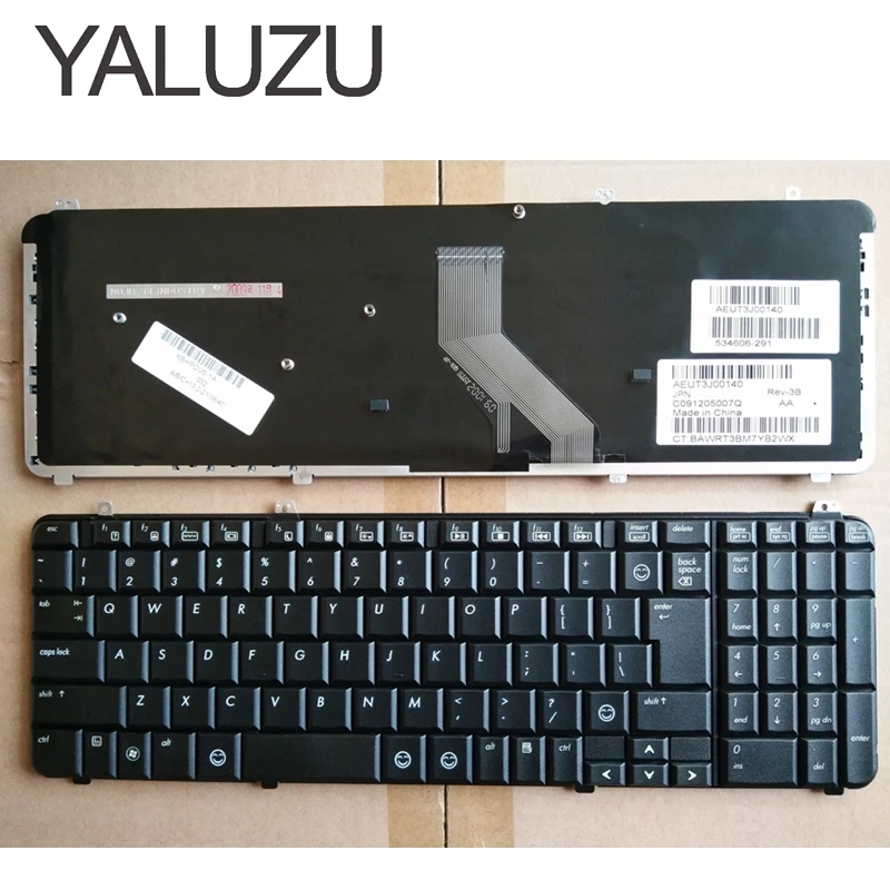 

YALUZU New English Laptop Keyboard FOR HP DV6 DV6T DV6-1000 DV6-1200 DV6T-1100 DV6T-1300 black UI layout