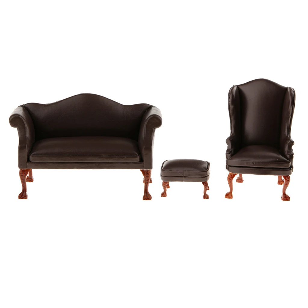 1/12 Scale Dollhouse Living Room Furniture Sofa Couch Set