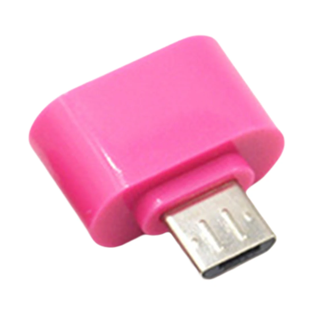Centechia телефон адаптер цифровые данные стандарт микро USB к USB OTG мини конвертер для Android сотовых телефонов Аксессуары - Цвет: Розово-красный