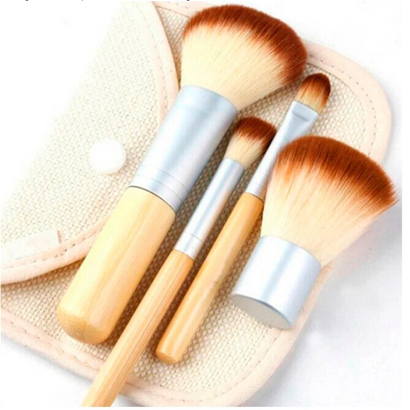 GUJHUI New Arrival 4PCS Professional Bamboo Makeup Cosmetic Foundation
