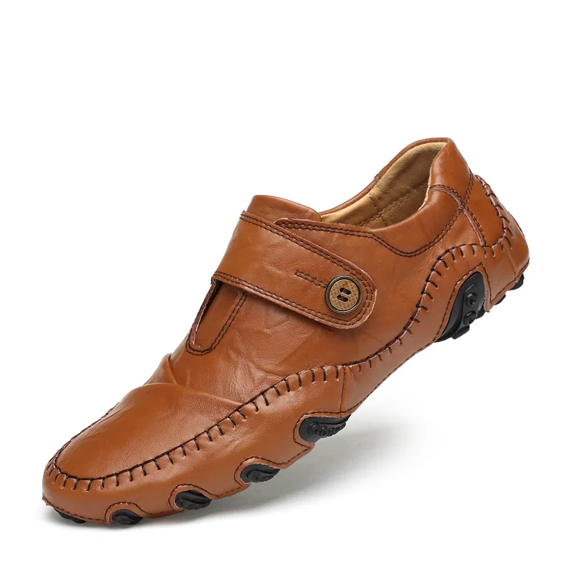 

High Quality British Style Men Causal Shoes Genuine Leather Slip On Men Shoes Outdoor Shoes Zapatos De Hombre Free Shipping
