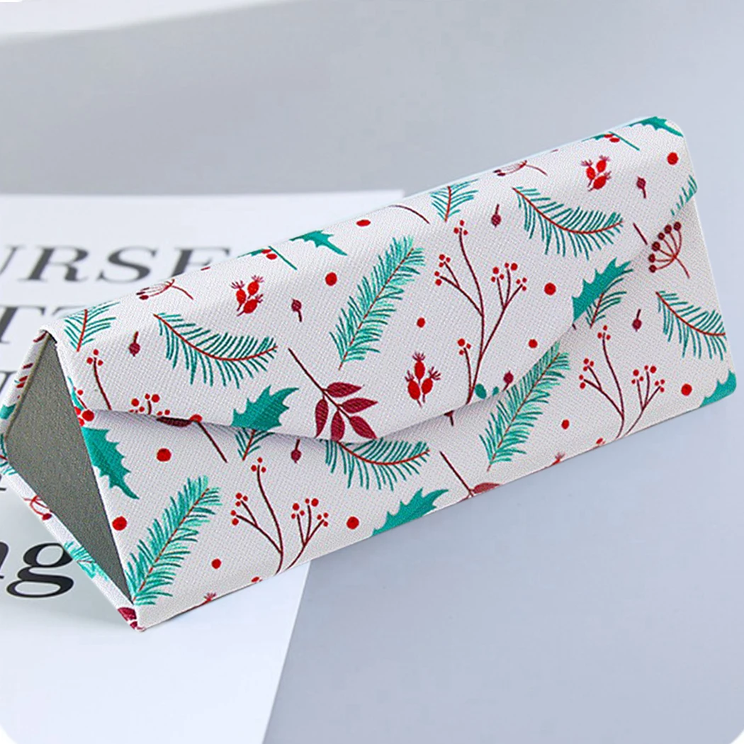 Foldable Glasses Case Sunglasses Box Simple Fresh Portable Animal Plant Printing Glasses Box For Men Women Students