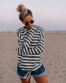 

2019 women hoodies sweatshirts ladies autumn winter fall new sweat shirts striped festivals classics elegance hoodies