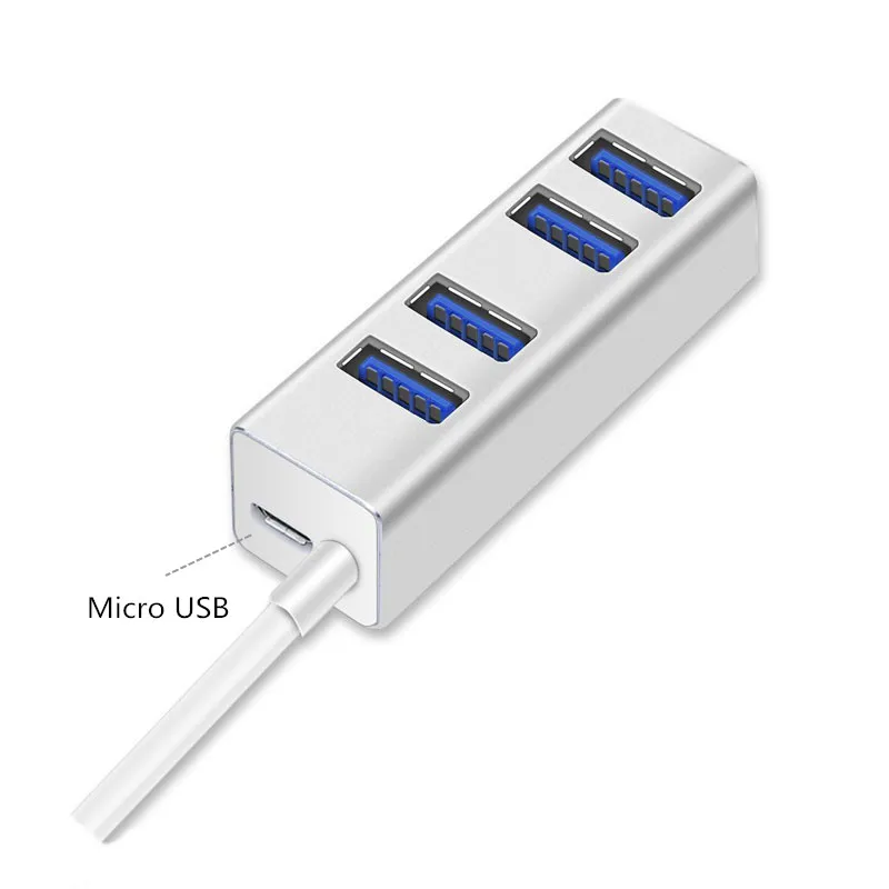 BinFul USB 3 0 HUB External 4 port usb splitter with Micro USB Power Port Laptop 2