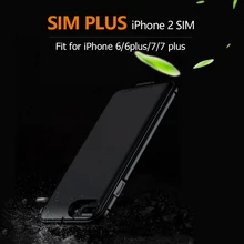 2018 SIMplus Dual SIM Dual Standby Adaper Metal frame Ultrathin Long Standby for iPhone7/8 plus & 1800/2500 mAh Power Bank