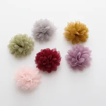 Шифоновые сетчатые цветы высокого качества цветы-розочки DIY букет цветов аксессуары для новорожденных волос без зажимов для волос