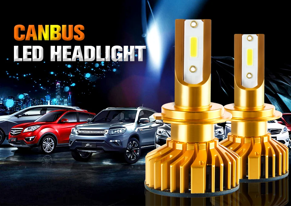 LED H7 ampoule Canbus Car headlight H4 H1 H11 H8 9005 9006 Hi Lo Beam araba aksesuar auto 12V 24V DOB 10000LM 72W With decoder (1)