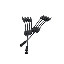 Female Male MC4 Y Branch Connectors 1 to 4 Parallel Adapter Cable Wire Plug Tool Kit for 4 Pcs of Solar Panel IP 67 Waterproof