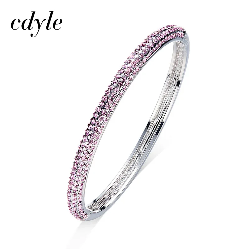 

Cdyle Crystals from Swarovski Women Bracelets & Bangles Fashion Jewelry Austrian Rhinestone Paved Purple Bijoux Sexy Gift