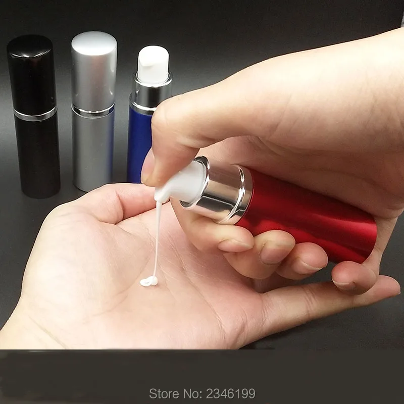 

10ML  20Pcs/Lot  Aluminum Empty Pump Sub Bottle Emulsion Packing Pressure To Protect Skin To Taste The Duck Mouth Short Bottle