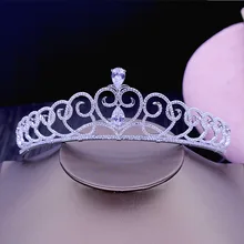 Fashion elegant retro Paved CZ zircon Princess crown wedding bride dinner banquet Beauty tiaras hair jewelry free shipping