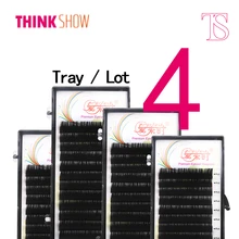 Все размеры 4 лотка индивидуальное наращивание ресниц, корейские шелковые объемные ресницы для глаз, натуральные длинные 3D накладные ресницы, объемные ресницы